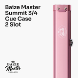 Baize Master Summit ¾ 2 Slot Luxury Aluminium Snooker and Pool Cue Case with Chunky Metal Ends – Holds 1 x ¾ Joint Cue + Extensions