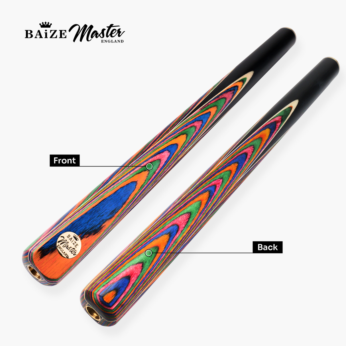 Baize Master Prism Marksman ¾ Joint English Pool Cue with 8.5mm Baize Master Pro Impact Hybrid Tip
