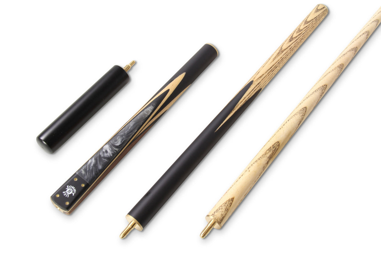 Jonny 8 Ball MARBLE 57 Inch 3 Piece Snooker Pool Cue 9mm Tip - Shorten to 44 Inch