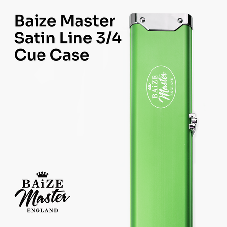 Baize Master SATIN LINE Pro Aluminium 3/4 Luxury Snooker Pool Cue Case – Holds Two ¾ Joint Cues Baize Master