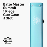 Baize Master Summit One Piece Three Slot Luxury Aluminium Snooker and Pool Cue Case with Chunky Metal Ends – Holds 3 x One Piece Cues