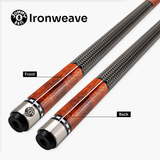 Jonny 8 Ball IRONWEAVE 2 Piece American Pool Cue with 12.5mm Layered Leather Tip
