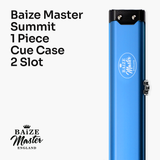 Baize Master Summit One Piece Two Slot Luxury Aluminium Snooker and Pool Cue Case with Chunky Metal Ends – Holds 2 x One Piece Cues