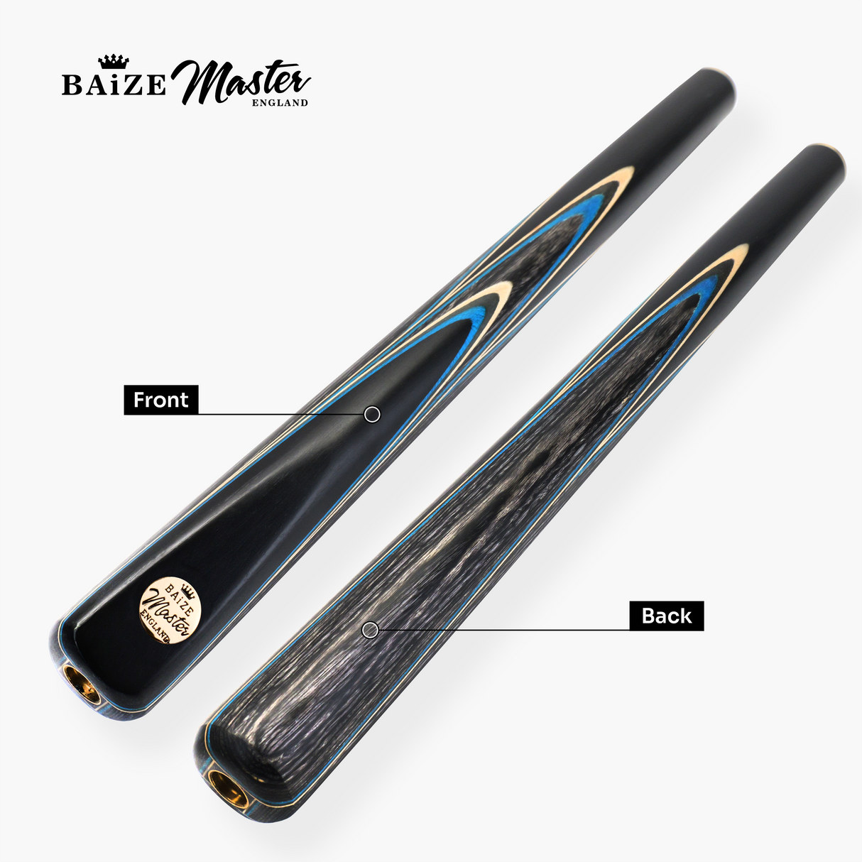 Baize Master Marine Marksman ¾ Joint English Pool Cue with 8.5mm Baize Master Pro Impact Hybrid Tip