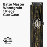Baize Master Woodgrain 1 Piece 3 Slot Aluminium Snooker and Pool Cue Case - Holds 2 Cues + Extensions