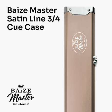 Baize Master SATIN LINE Pro Aluminium 3/4 Luxury Snooker Pool Cue Case – Holds Two ¾ Joint Cues Baize Master
