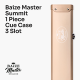 Baize Master Summit One Piece Three Slot Luxury Aluminium Snooker and Pool Cue Case with Chunky Metal Ends – Holds 3 x One Piece Cues