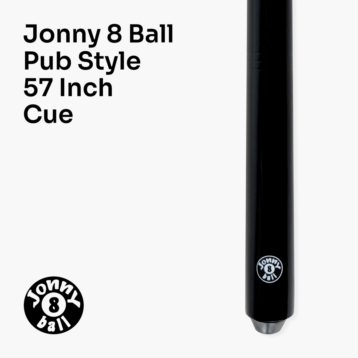 Jonny 8 Ball Pub Style 2 Piece Snooker Pool Cue Set 9.5mm Tip - TWO 57 Inch Cues