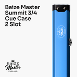 Baize Master Summit ¾ 2 Slot Luxury Aluminium Snooker and Pool Cue Case with Chunky Metal Ends – Holds 1 x ¾ Joint Cue + Extensions