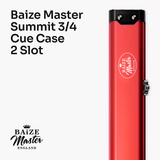 Baize Master Summit ¾ 2 Slot Luxury Aluminium Snooker and Pool Cue Case with Chunky Metal Ends – Holds 1 x ¾ Joint Cue + Extensions