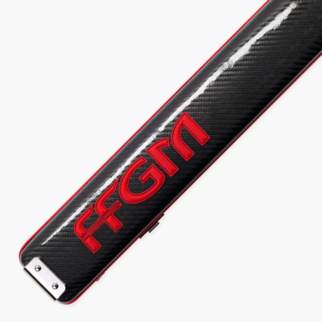 FFGM The Rocket Ronnie O'Sullivan 1 Piece 2 Slot Ultra Luxury Black and Red Snooker and Pool Cue Case - Holds 2 x One Piece Cues Cue + Case