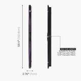 Baize Master Pro Aluminium One Piece Wood Grain Cue Case Metal Ends - Holds 2 Cues