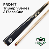 PRO147 TRIUMPH 2 Piece Premium Ash Snooker and Pool Cue with 9.5mm Professional Layered Tip