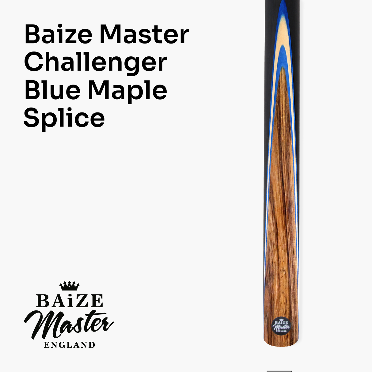 Baize Master Challenger 57" 2-Piece Cue - 9.3mm Tip with Case, Extension & Mini Butt