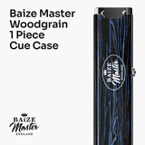 Baize Master Woodgrain 1 Piece 3 Slot Aluminium Snooker and Pool Cue Case - Holds 2 Cues + Extensions