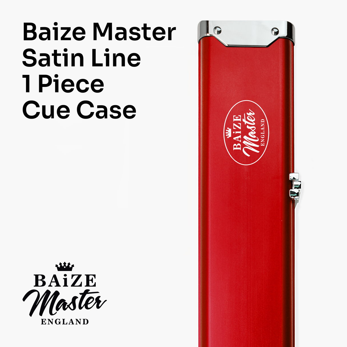 Baize Master SATIN LINE One Piece Luxury Snooker Pool Cue Case - Holds 3 Cues Cue & Case