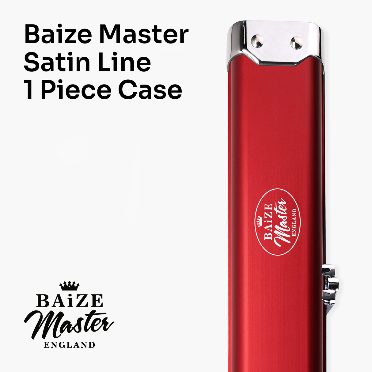 Baize Master SATIN LINE One Piece Luxury Snooker Pool Cue Case - Holds 2 Cues