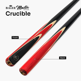 Baize Master CRUCIBLE 57 Inch 2 Piece Centre Joint Ash Snooker Pool Cue with 9.5mm Tip