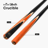 Baize Master CRUCIBLE 57 Inch 2 Piece Centre Joint Ash Snooker Pool Cue with 9.5mm Tip