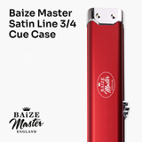 Baize Master SATIN LINE 3/4 Luxury Aluminium Cue Case - Holds 1 x 3/4 Joint Cue + Extensions