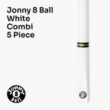 Jonny 8 Ball COMBI Length Adjustable 5 Piece Ash Snooker Pool Cue – 9mm Tip