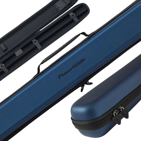 PowerGlide Svartur Black 3/4 Tubular Snooker Pool Cue Case - Max Shaft Length 111cm