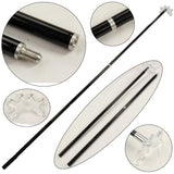 57 Inch Jonny 8 Ball Black Carbon 2pc SLIM LINE Snooker CUE REST and CLEAR Rest Head - Transportable