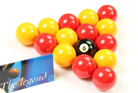 ARAMITH Premier Red & Yellow 2" Pool Balls + 1 7/8" Cue Ball - Suitable for Pubs Aramith