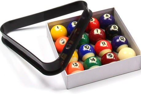 Economy Spots & Stripes Small Pool Balls & Triangle - 1 5/8Inch Funky Chalk