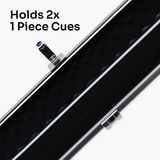 Baize Master SATIN LINE One Piece Luxury Snooker Pool Cue Case - Holds 2 Cues