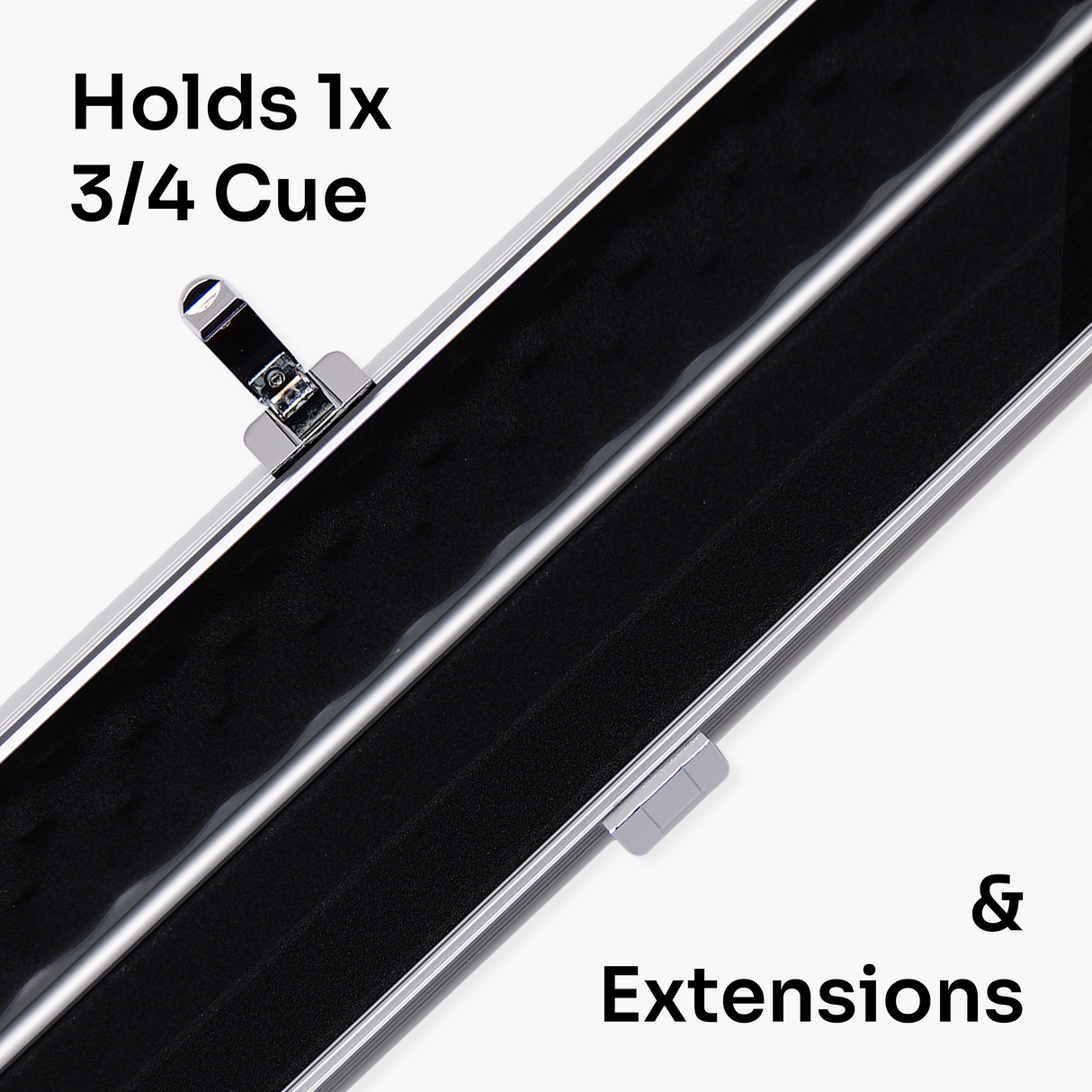 Baize Master Prestige 3/4 Luxury Snooker Pool Cue Case - Holds 1 x 3/4 Jointed Cue & Extensions
