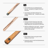Baize Master Harvest Marksman 55 Inch ¾ Joint English Pool Cue with 9mm Baize Master Pro Impact Hybrid Tip