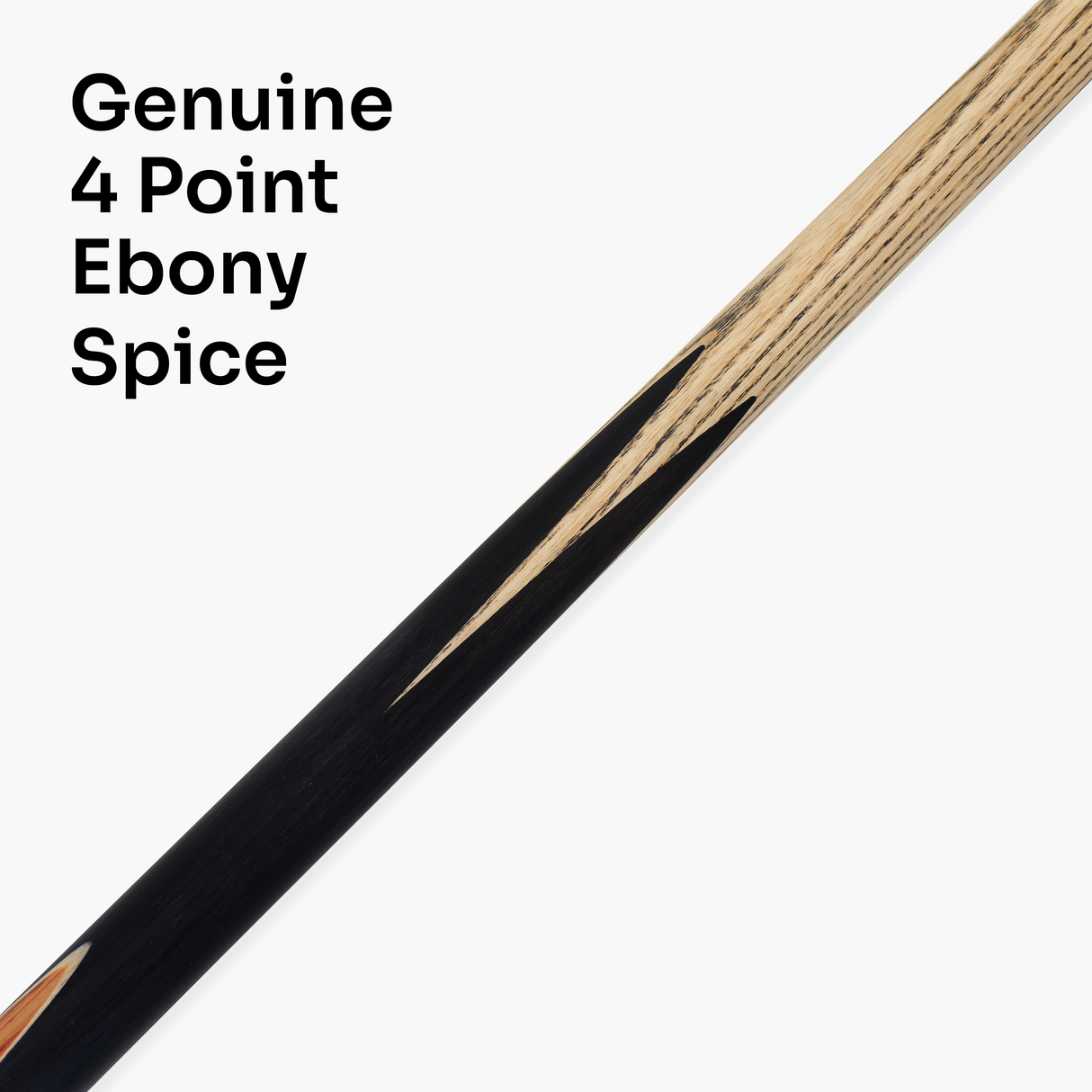 Baize Master Black Label 57 Inch One Piece Hand Spliced Premium Ebony Butt English Pool Cue with 8mm Leather Tip