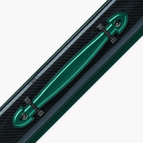 FFGM The Rocket Ronnie O'Sullivan 1 Piece 2 Slot Ultra Luxury Black and Green Snooker and Pool Cue Case - Holds 2 x One Piece Cues Cue + Case