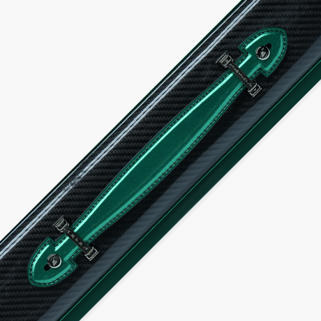 FFGM The Rocket Ronnie O'Sullivan 1 Piece 2 Slot Ultra Luxury Black and Green Snooker and Pool Cue Case - Holds 2 x One Piece Cues Cue + Case