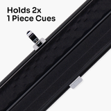 Baize Master SATIN LINE One Piece Luxury Snooker Pool Cue Case - Holds 2 Cues