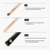 Kudos Pulse 57 Inch 2 Piece Heavy Weight Snooker and Pool Cue with 9.5mm Tip