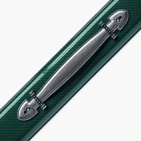 FFGM The Rocket Ronnie O'Sullivan 1 Piece 2 Slot Ultra Luxury Green Snooker and Pool Cue Case - Holds 2 x One Piece Cues Cue + Case