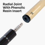 Dynamite Billiards PRO-85 Low Deflection Premium Tapered Maple Shaft, 12mm Everest Tip, Radial Joint