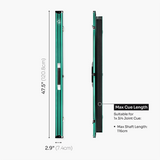 Baize Master Pro Line 3/4 2 Slot Luxury Aluminium Snooker and Pool Cue Case - Holds 1 Cue