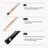 Kudos Junior Pulse 48 Inch 2 Piece Kids Snooker and Pool Cue with 9.5mm Tip