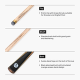 Kudos Junior Pulse 48 Inch 2 Piece Kids Snooker and Pool Cue with 9.5mm Tip