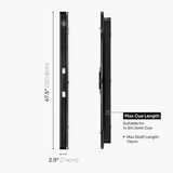 Baize Master Pro Line 3/4 2 Slot Luxury Aluminium Snooker and Pool Cue Case - Holds 1 Cue