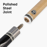 Jonny 8 Ball Flame 58" Maple Pool Snooker Cue with 11mm Tip and Heavy Duty Vinyl Soft Case