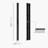 Baize Master 1 Piece 2 Slot Plain Black Deluxe Snooker and Pool Cue Case – Holds 2 Cues