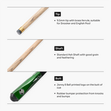 Jonny 8 Ball Torpedo 57 Inch 2 Piece Snooker and Pool Cue with 9.5mm Layered Tip