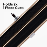 Baize Master SATIN LINE One Piece Luxury Snooker Pool Cue Case - Holds 2 Cues