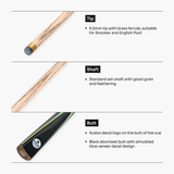 Kudos Junior Pulse 48 Inch 2 Piece Kids Snooker and Pool Cue with 9.5mm Tip