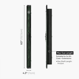 Baize Master Woodgrain 3/4 3 Slot Aluminium Snooker and Pool Cue Case - Holds 2 Cues + Extensions