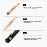 Kudos Junior Pulse 48 Inch 2 Piece Kids Snooker and Pool Cue with 9.5mm Tip